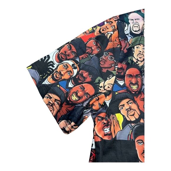 Hip Hop Legends All Over Rapper Print Tee T-Shirt Wu-Tang Snoop Jay-Z - Picture 4 of 7